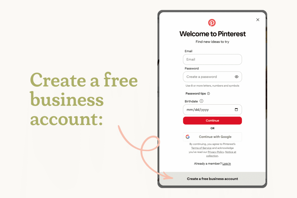 How to create a free Pinterest business account