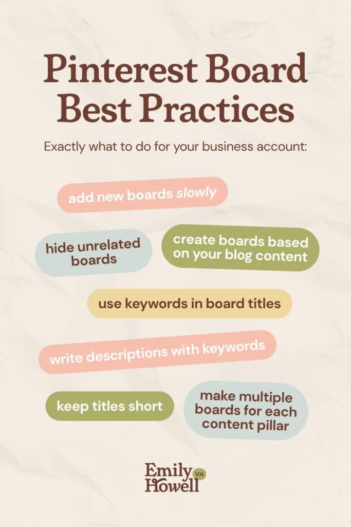 Pinterest board best practices for your business