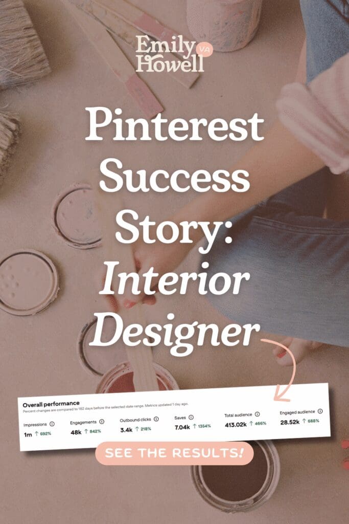 Pinterest success story for an interior designer