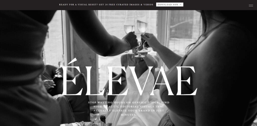 Paid stock photo website for entrepreneurs: Élevae Visuals