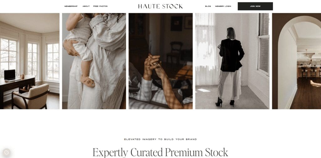 Paid stock photo website for entrepreneurs: Haute Stock