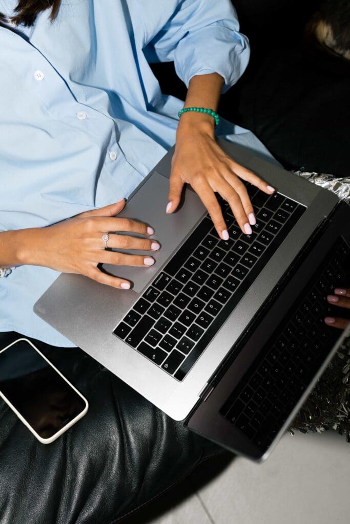 Stock photo of an entrepreneur typing on her computer